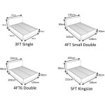 小型ダブルベッド 4フィート 側面リフト式ホワイトレザー収納ベッド